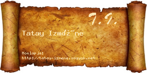 Tatay Izméne névjegykártya